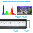 LED Aquariumbeleuchtung Vollspektrum mit Timer – 10–45 W, 30–130 cm