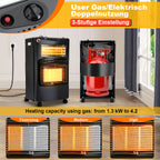 Gasheizung 4200 W mit drei Heizstufen
