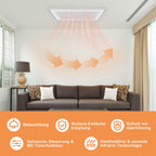 Infrarot-Deckenheizung 360W/770W mit LED-Licht, Thermostat & App