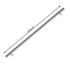 Cecaylie Handlauf Edelstahl Ø42 mm, Treppenhandlauf zur Wandmontage, 50–200 cm, Silber