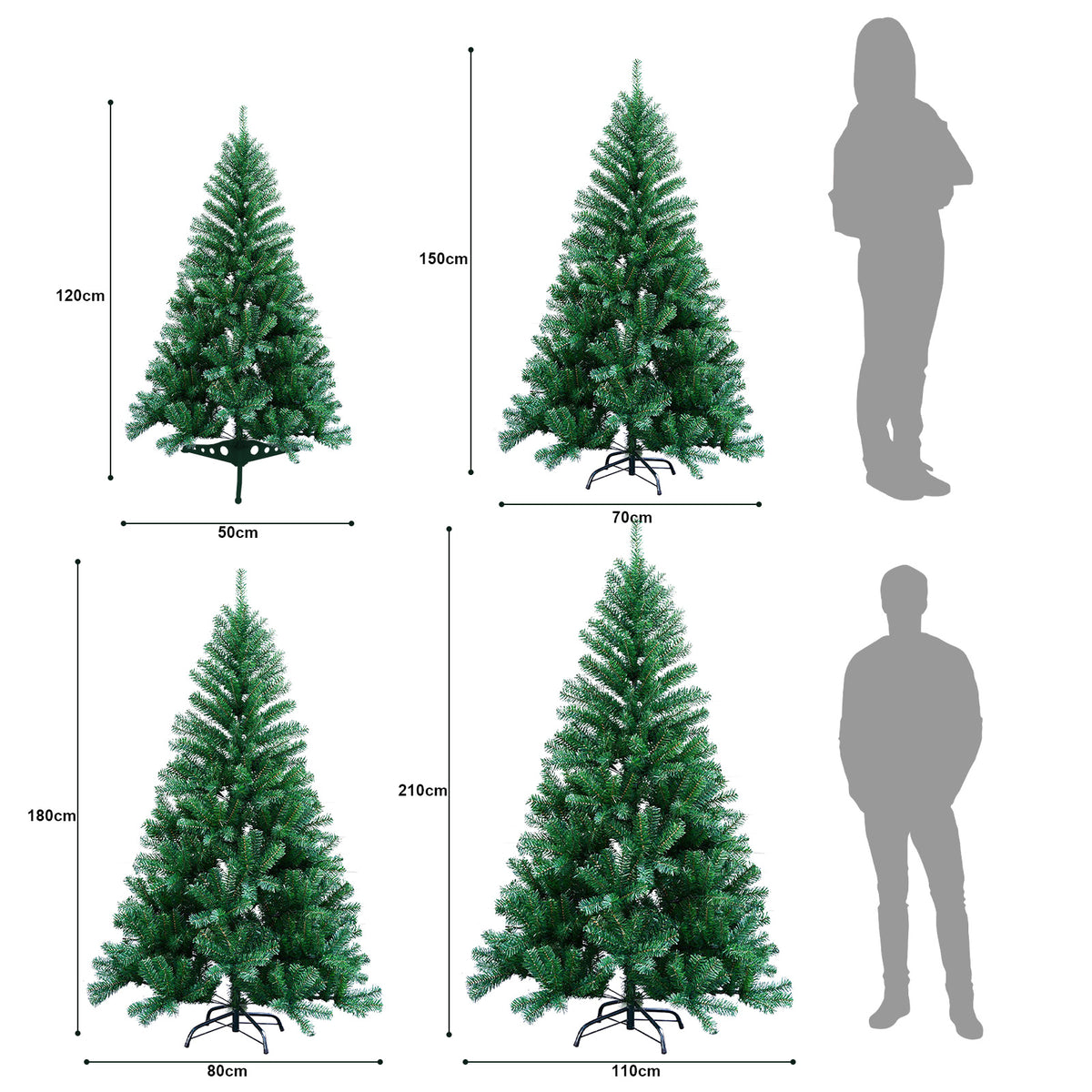 Künstlicher Weihnachtsbaum 120 150 180 210 cm