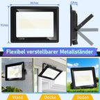 Cecaylie LED Fluter Außen 10–100W, 3 Lichtfarben einstellbar, IP66, 3000/4000/6500K