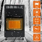 Gasheizung 4200 W mit 3 Heizstufen, faltbarer Infrarot-Gasheizer mit Rollen & Druckminderer  URL Handle