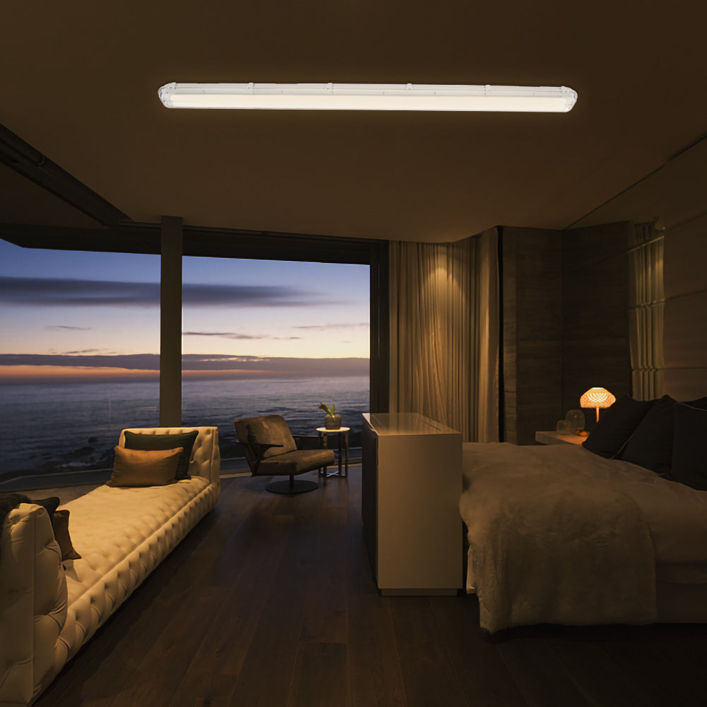 Cecaylie LED Feuchtraumleuchte IP65, 120/150 cm, Einrohr/Zweirohr