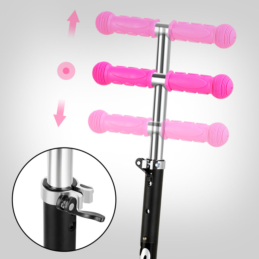 Cecaylie Dreirad-Scooter mit LED-Rädern, höhenverstellbar – 4 Farben