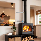 Rauchrohr-Wärmetauscher Ø120/150 mm mit Edelstahl-Heizspirale für Holzofen und Kamin
