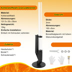 Pellet-Feuersäule mit Glasrohr 131,5 cm – Pelletfackel für Garten & Terrasse