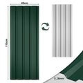 Cecaylie Trapezbleche 115 x 45 cm, verzinkte Stahl-Dachbleche, 12–48 Stück, Grün/Anthrazit