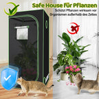 Cecaylie Growzelt 600D Oxford, Growbox Indoor mit reflektierender Folie, 5 Größen, Schwarz/Grün