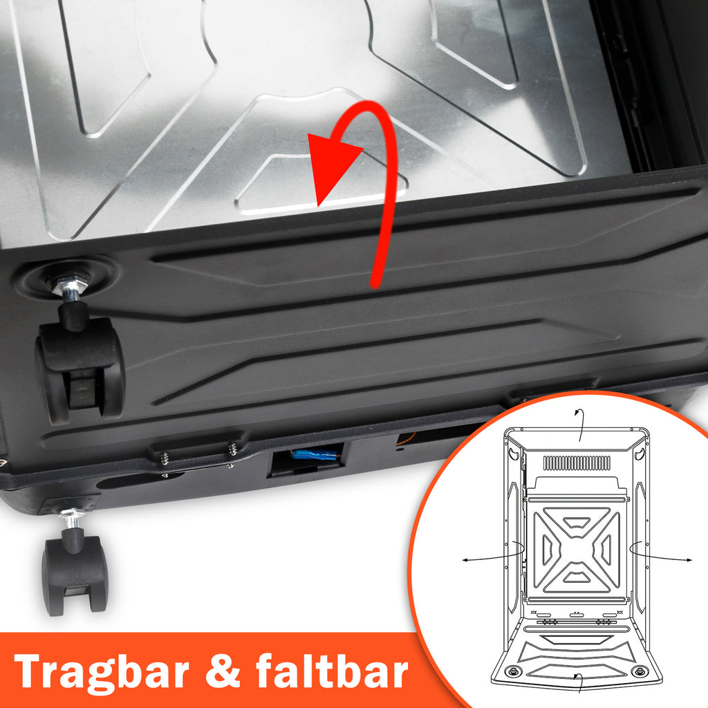 Gasheizung 4200 W mit 3 Heizstufen, faltbarer Infrarot-Gasheizer mit Rollen & Druckminderer  URL Handle