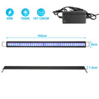 LED Aquariumbeleuchtung Vollspektrum mit Timer – 10–45 W, 30–130 cm