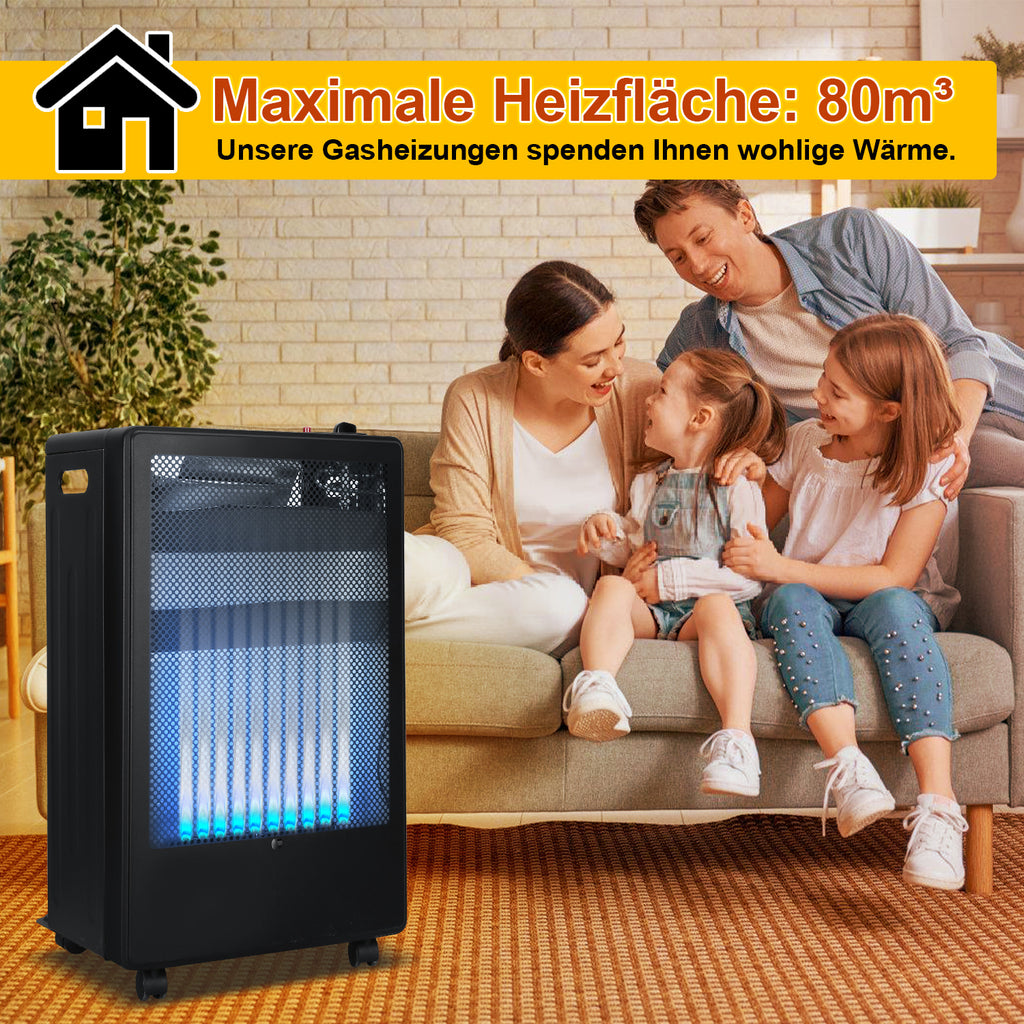 Gasofen 3,8 kW mit blauer Flamme – 2 Heizstufen, ODS & Druckregler