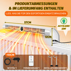 Heizkörperventilator mit Thermostat – 6 Lüfter, Fernbedienung, Mono-/Duo-Set