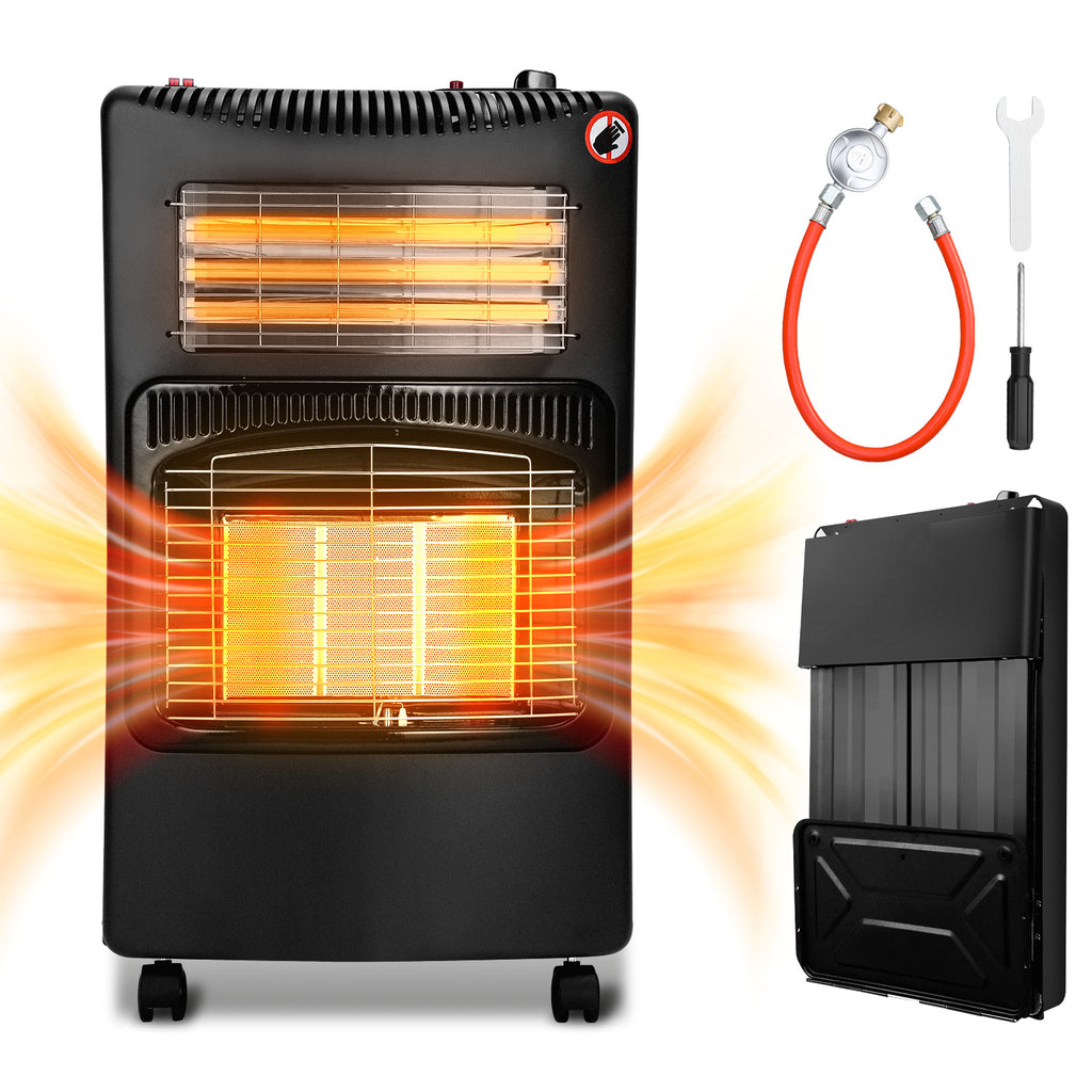 Gas Elektroheizung 4200 W mit 3 Stufen und Rollen
