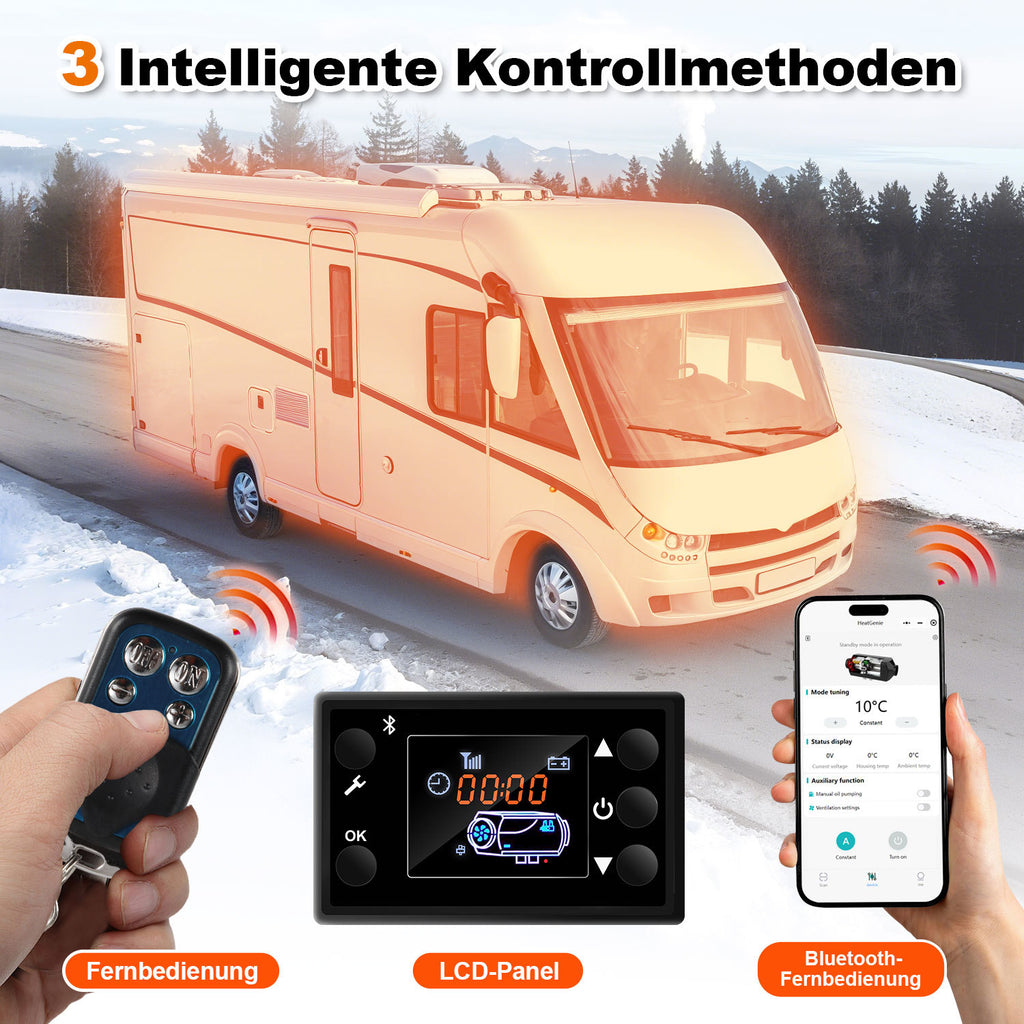 Diesel-Standheizung 8 kW 12–24 V mit LCD & Fernbedienung