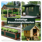 Cecaylie Trapezbleche 115 x 45 cm, verzinkte Stahl-Dachbleche, 12–48 Stück, Grün/Anthrazit