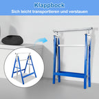 Höhenverstellbare Arbeitsböcke 80–130 cm – 2er/4er Set, Blau oder Schwarz