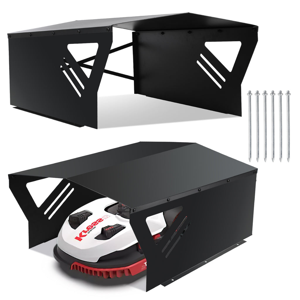 Mähroboter Garage aus verzinktem Stahl 78 cm schwarz