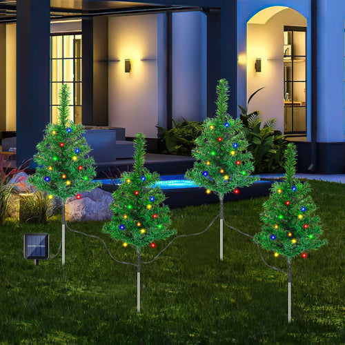 Solar Weihnachtsbeleuchtung 4er Set LED Lichterkette