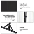 Cecaylie Paravent Raumteiler, faltbarer Sichtschutz aus Polyester, 1/3/4-teilig, Beige/Anthrazit