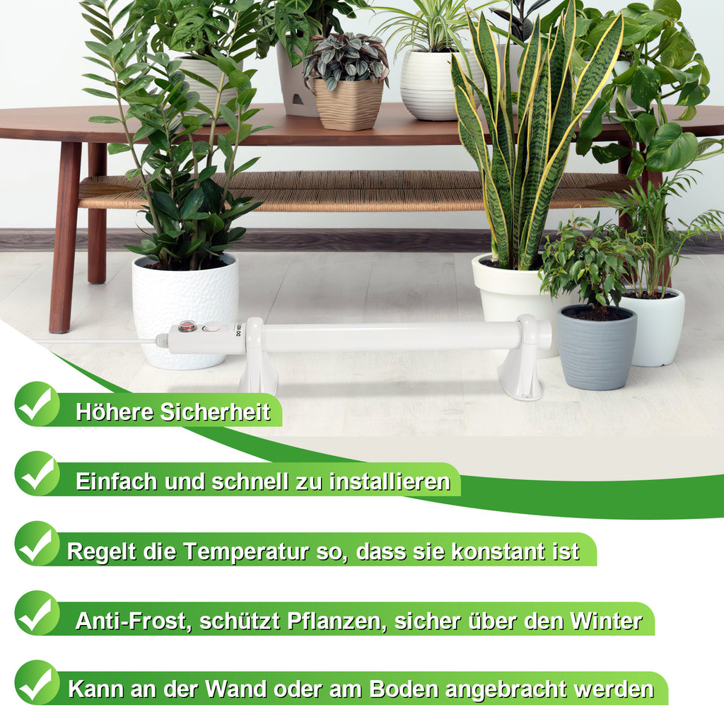 Gewächshausheizung 55W–240W mit Temperaturregelung & Timer