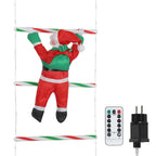 Cecaylie LED Weihnachtsmann Leiter 3 m mit 338 LEDs, 8 Lichtmodi, Timer & Fernbedienung