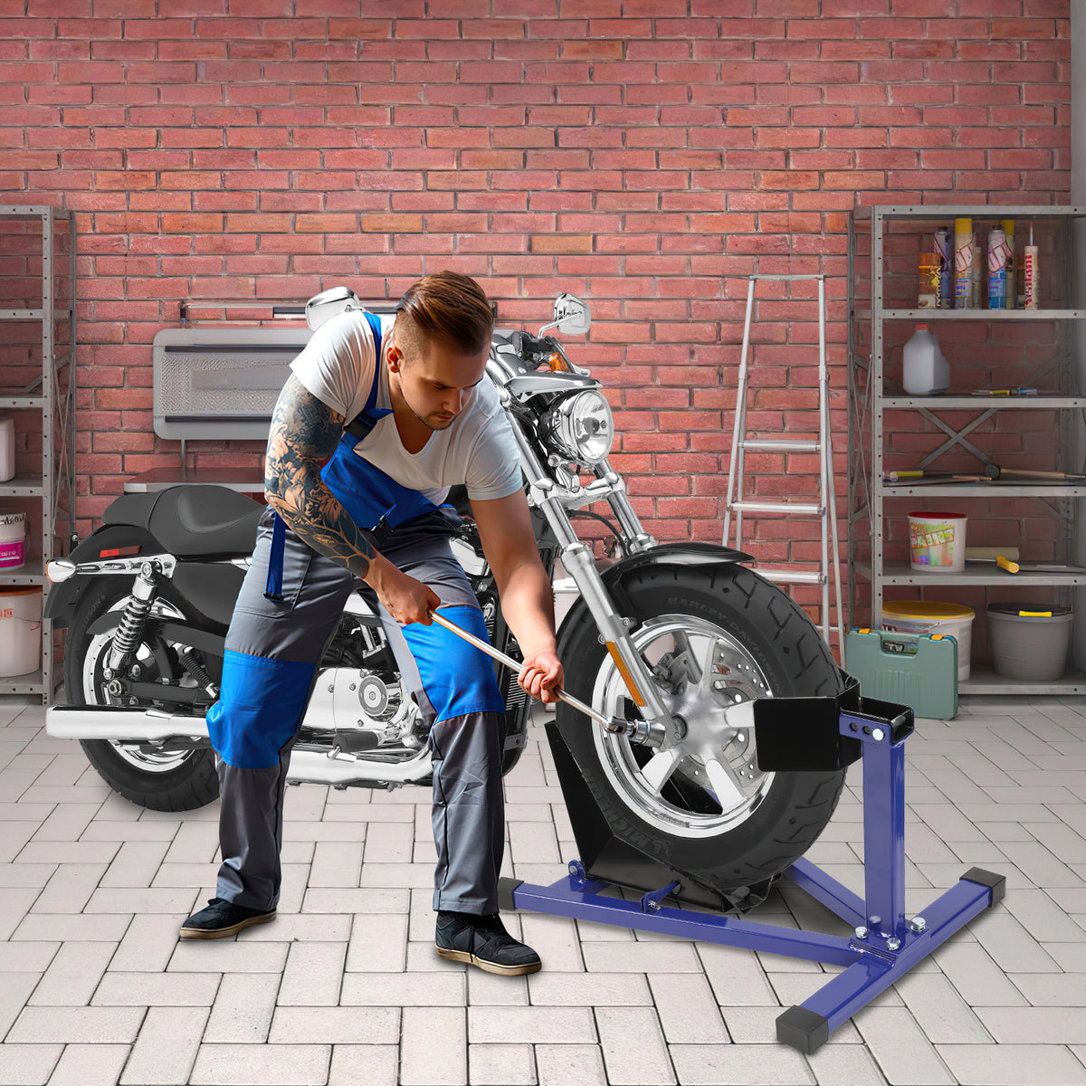 Motorradwippe Vorderradständer 17–21 Zoll für 60–160 mm Reifen