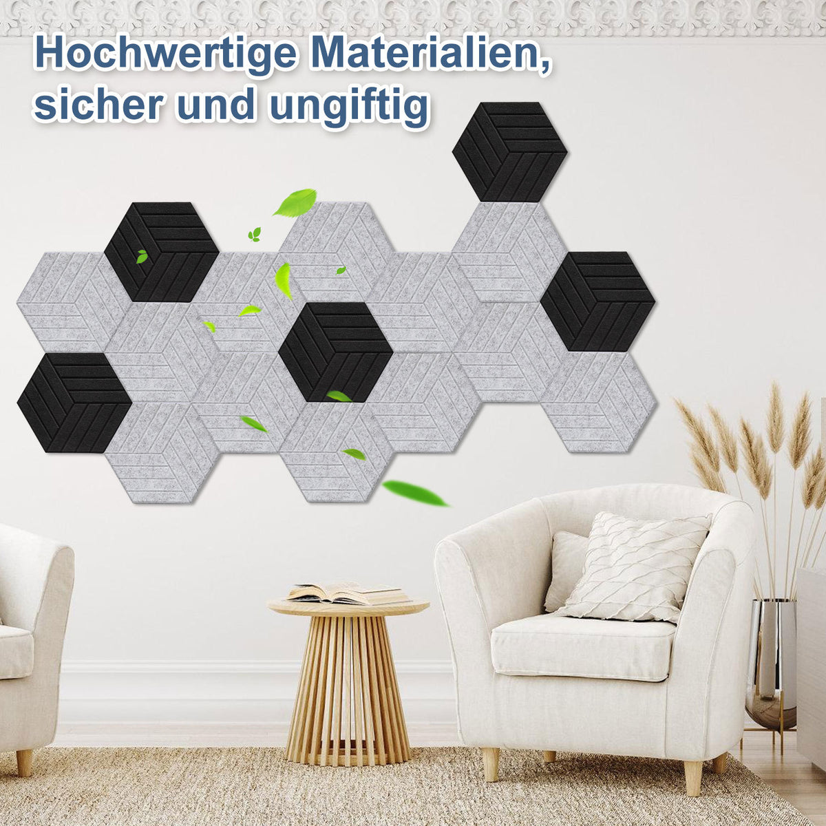 Selbstklebende Akustikplatten aus Polyester – 12/18 Stück