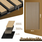 Akustikpaneele 120 × 60 cm mit Holzlamellen – 1–8 Stück
