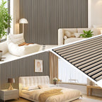 Akustikpaneele mit halbrunden Holzlamellen 120 × 60 cm – 1–4 Stück