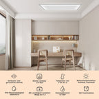 Infrarot-Deckenheizung 360W/770W mit LED-Licht, Thermostat & App