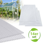 Polycarbonat Hohlkammerplatten 4/8 mm – 60,5 × 121 cm für Gewächshaus