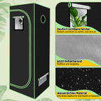 Cecaylie Growzelt 600D Oxford, Growbox Indoor mit reflektierender Folie, 5 Größen, Schwarz/Grün