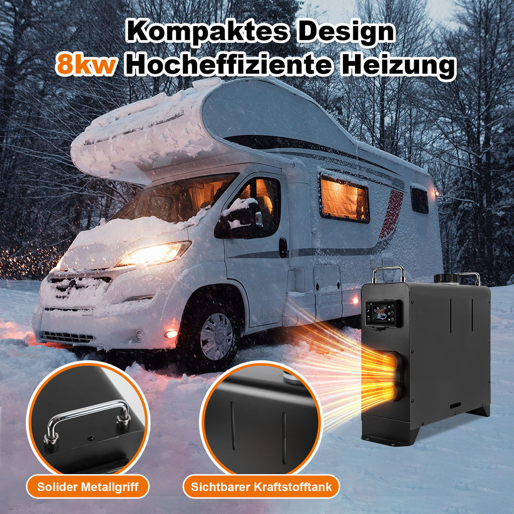 Diesel-Standheizung 8 kW 12–24 V mit LCD & Fernbedienung