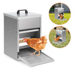 Cecaylie Geflügelfutterautomat mit Trittmechanismus für Hühner Enten und Gänse