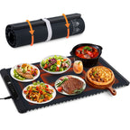 Elektrische Warmhalteplatte 240 W, 50–100 °C, faltbar mit Timer