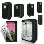 Cecaylie Growzelt 600D Oxford, Growbox Indoor mit reflektierender Folie, 5 Größen, Schwarz/Grün