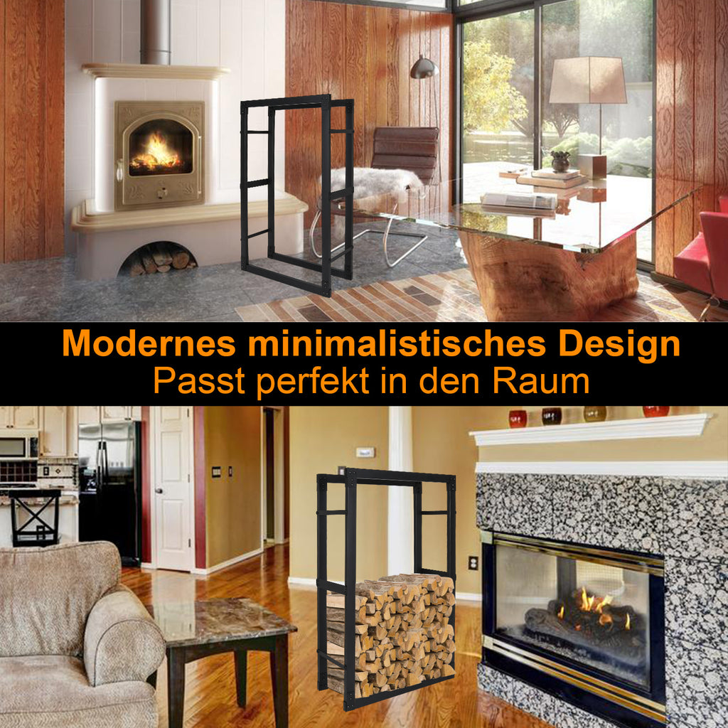 Cecaylie Kaminholzregal aus Metall für Brennholz