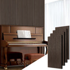 Akustikpaneele mit halbrunden Holzlamellen 120 × 60 cm – 1–4 Stück