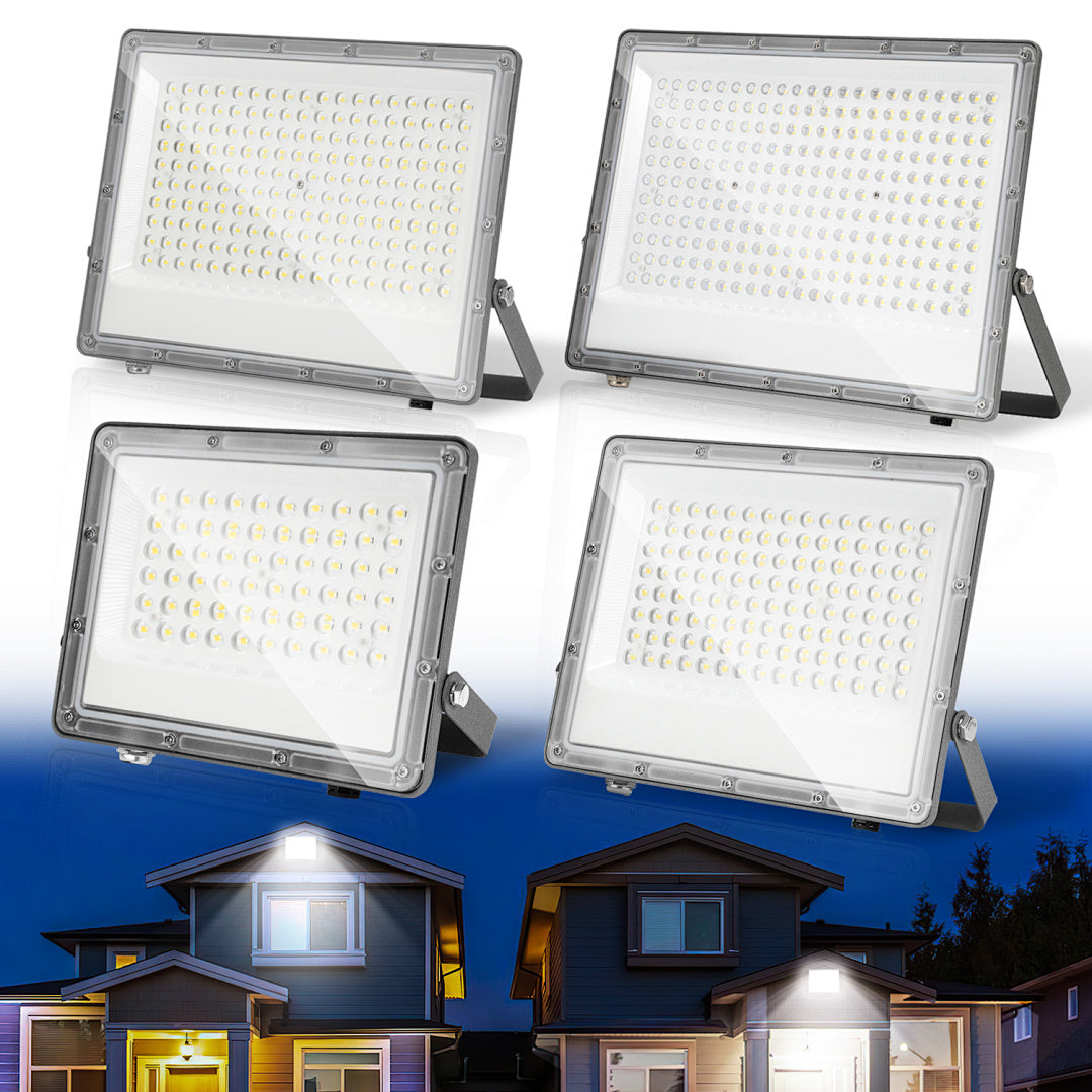 Cecaylie LED Fluter Außen 50–200W, IP65, 6000K Kaltweiß, LED Strahler 1–10 Stück