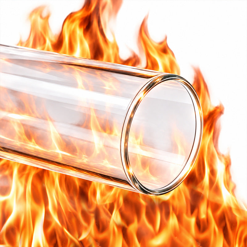 Ersatz Glasröhre für kompatible Pelletfackeln und Feuerrohre