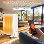 Cecaylie Ölradiator 2500W mit WLAN, 11 Rippen, Thermostat, App-Steuerung & Fernbedienung