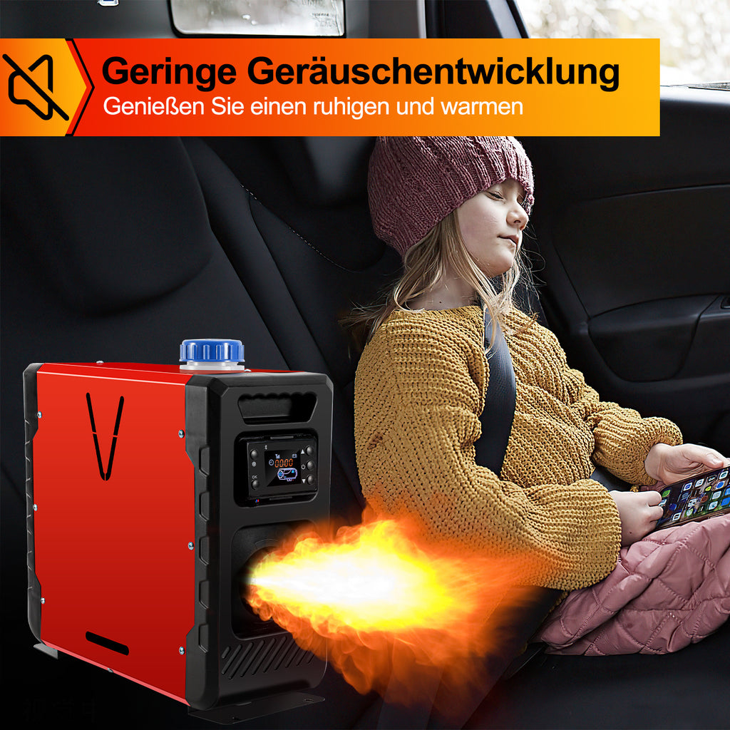 Diesel-Standheizung 8 kW 12–24 V mit Bluetooth, App, LCD & Fernbedienung