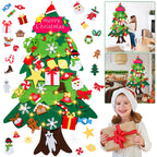 DIY Filz-Weihnachtsbaum 105 cm mit 33 Ornamenten & 30 LEDs