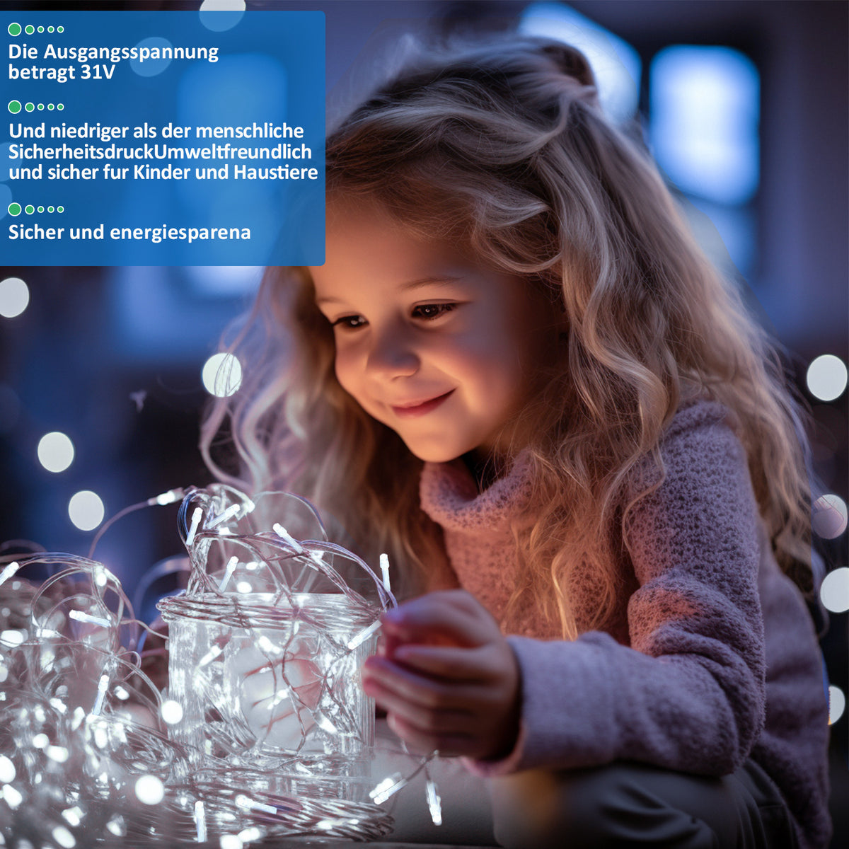 LED Eisregen Lichterkette 10/20 m – 200–600 LEDs Warmweiß oder Kaltweiß