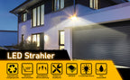 Cecaylie LED Fluter Außen 10–100W, 3 Lichtfarben einstellbar, IP66, 3000/4000/6500K