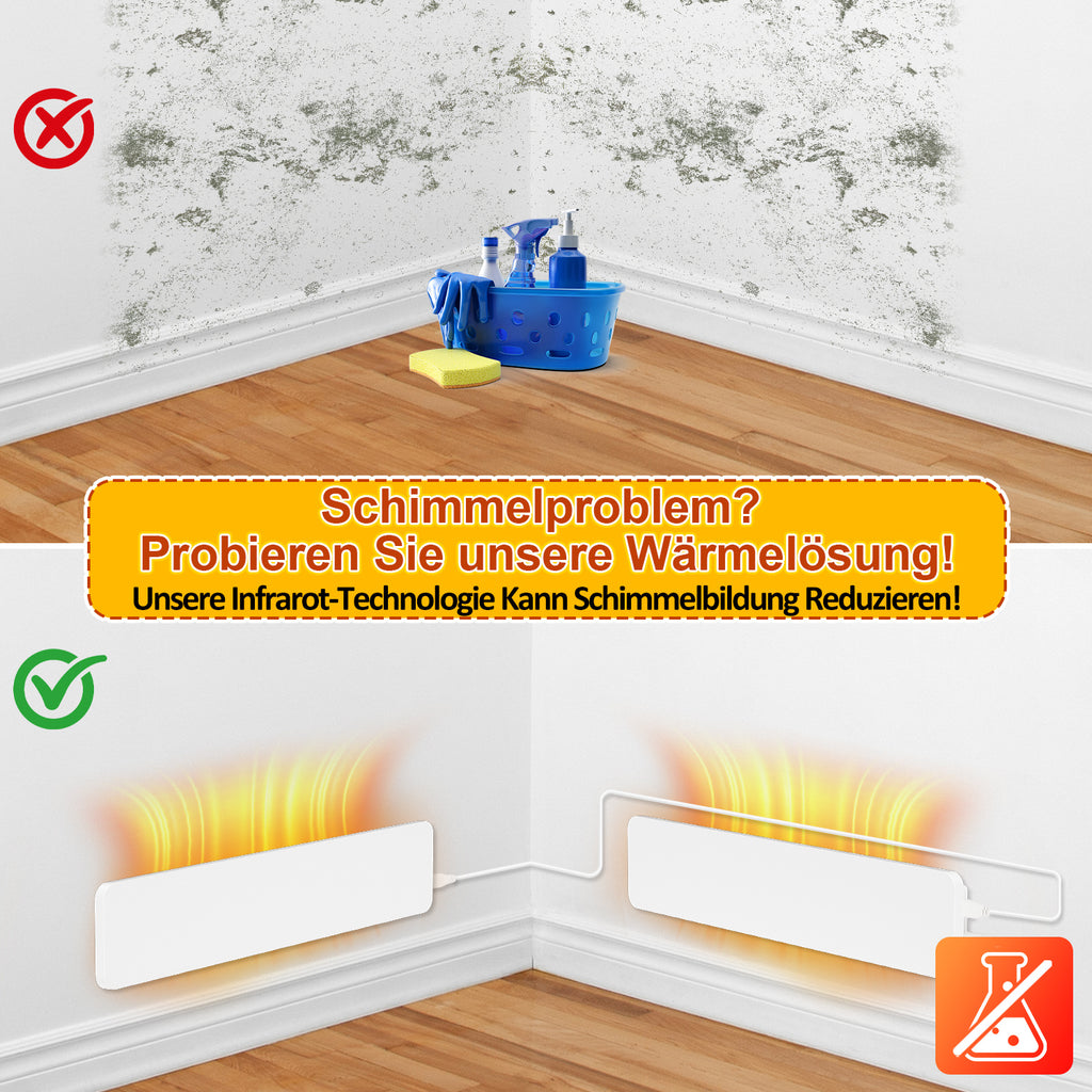 Infrarot-Schimmelentferner & Wandtrockner 50 W, 52 × 9 × 1,7 cm