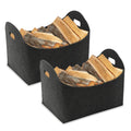 Filzkorb Kaminholztasche 2er Set