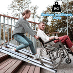 Cecaylie 2er Teleskop-Rollstuhlrampe aus Aluminium, 152/183/213 cm, bis 300 kg