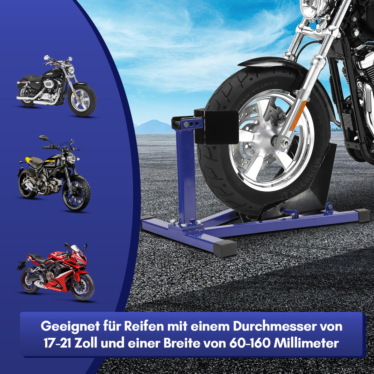 Motorradwippe zur Stabilisierung und Positionierung des Vorderrads